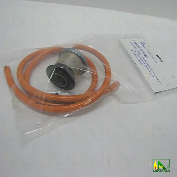 Conjunto regulador domestico manguera y abrazaderas - Imagen Web de Ancargas ©