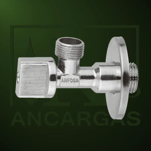 Llave de escuadra clásica de latón cromado M12xM12 - Imagen Web de Ancargas ©