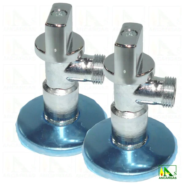 Llave de escuadra Roc de latón cromado - Imagen Web de Ancargas ©