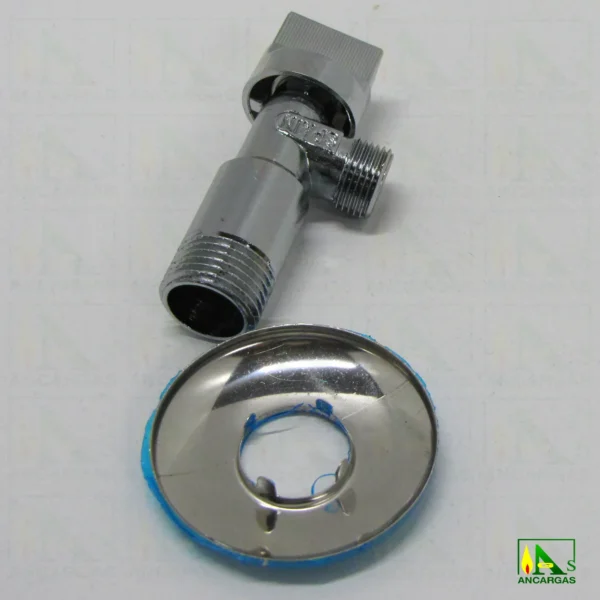 Llave de escuadra Roc de latón cromado - Imagen Web de Ancargas ©