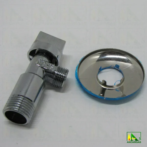 Llave de escuadra Roc de latón cromado - Imagen Web de Ancargas ©