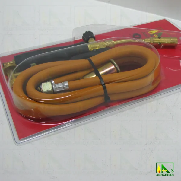 Soldador con economizador boquillas de 18 y 30 mm manguera y llave camping - Imagen Web de Ancargas ©