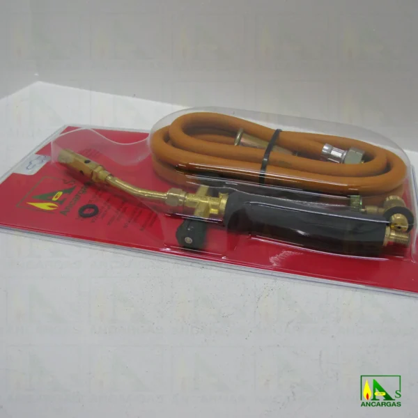 Soldador con economizador boquillas de 18 y 30 mm manguera y llave camping - Imagen Web de Ancargas ©