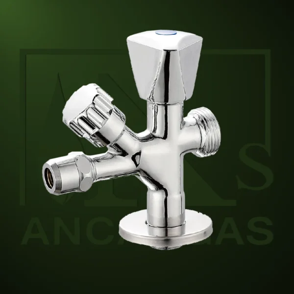 Llave de corte de agua lavadora doble - Imagen Web de Ancargas ©