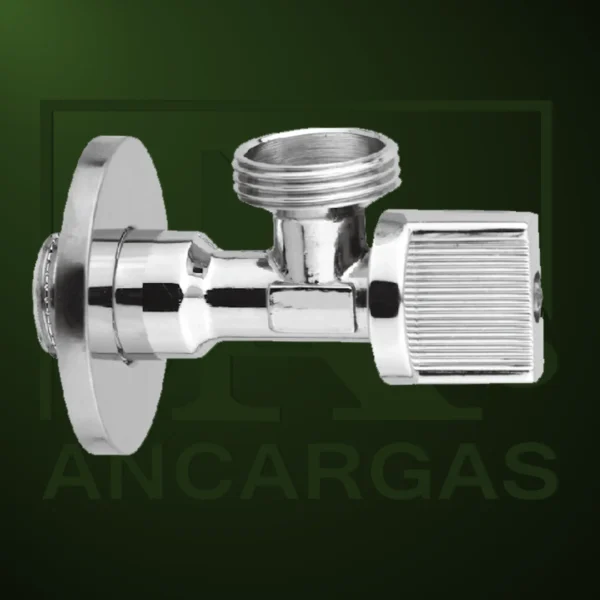 Llave de corte de agua lavadora antical metalica - Imagen Web de Ancargas ©