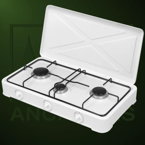 Cocina de gas a 3 fuegos - Imagen Web de Ancargas ©