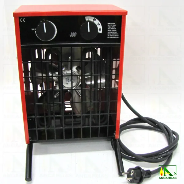Generador de aire caliente eléctrico (monofásico) 1720 Kcalh caudal 200 m³h - Imagen Web de Ancargas ©