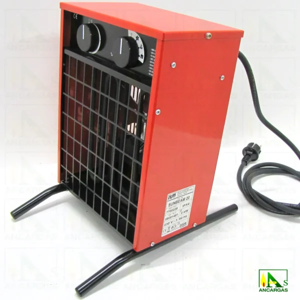 Generador de aire caliente eléctrico (monofásico) 1720 Kcalh caudal 200 m³h - Imagen Web de Ancargas ©
