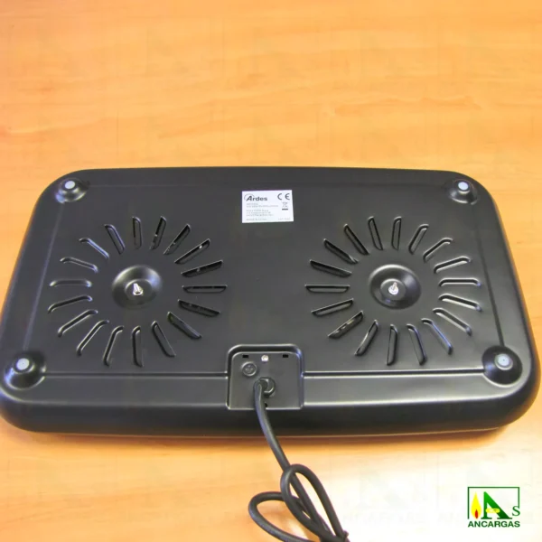 Placa vitrocerámica eléctrica doble 1200 + 1200W - Imagen Web de Ancargas ©