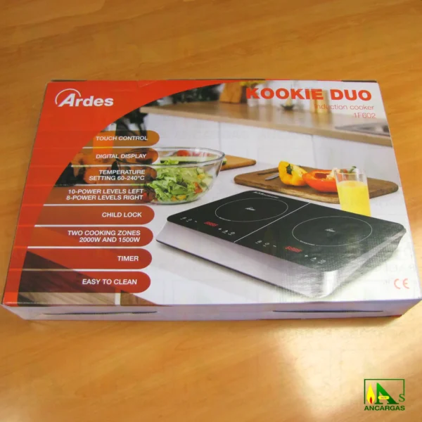 Ardes Kookie Duo - Placa de inducción Doble 3500W - Imagen Web de Ancargas ©