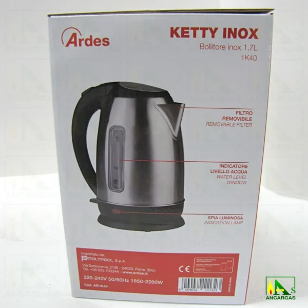 Ardes Ketty Inox Hervidor ar1k40 - Imagen Web de Ancargas ©
