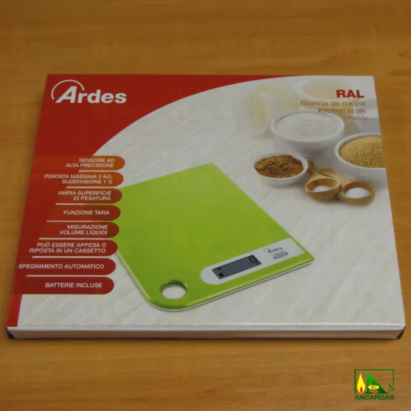 Ardes Báscula de cocina digital (verde) - Imagen Web de Ancargas ©