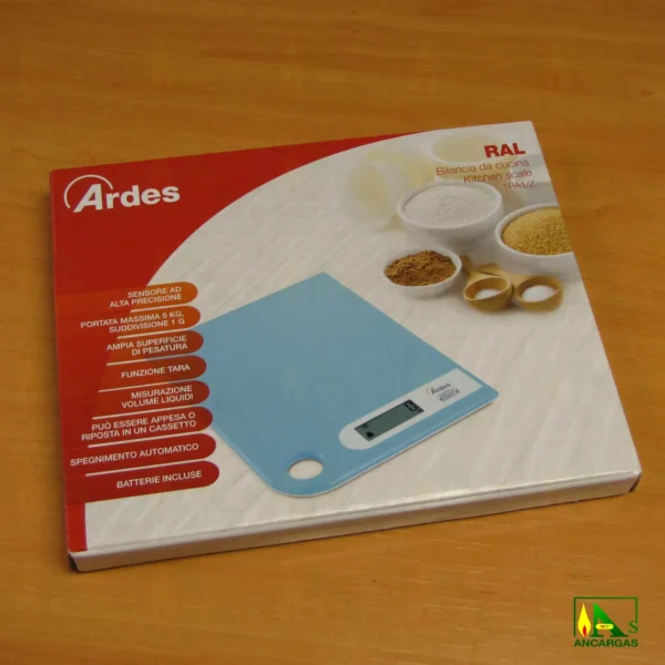 Ardes Báscula de cocina digital (azul) - Imagen Web de Ancargas ©