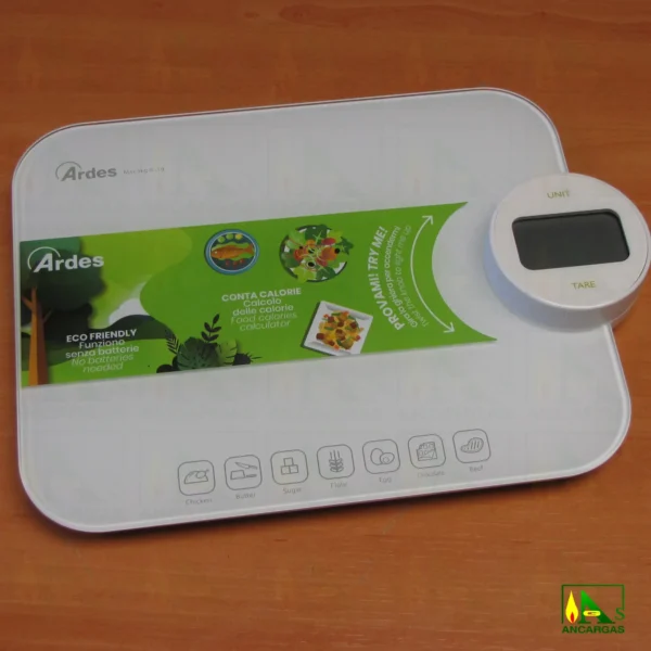 Ardes Báscula de cocina ENERGA - SIN PILAS - Imagen Web de Ancargas ©