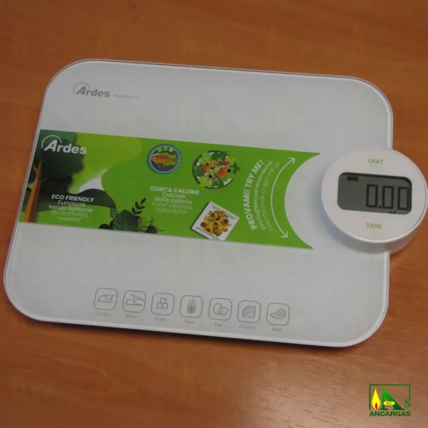 Ardes Báscula de cocina ENERGA - SIN PILAS - Imagen Web de Ancargas ©