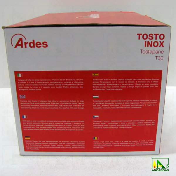 Ardes Tostadora Inox - Imagen Web de Ancargas ©