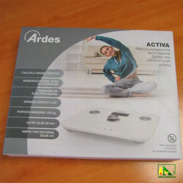 Ardes Báscula de baño ACTIVA - SIN PILAS - Imagen Web de Ancargas ©