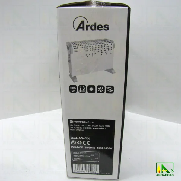 Ardes Calefactor de Convección Turbine - Imagen Web de Ancargas ©