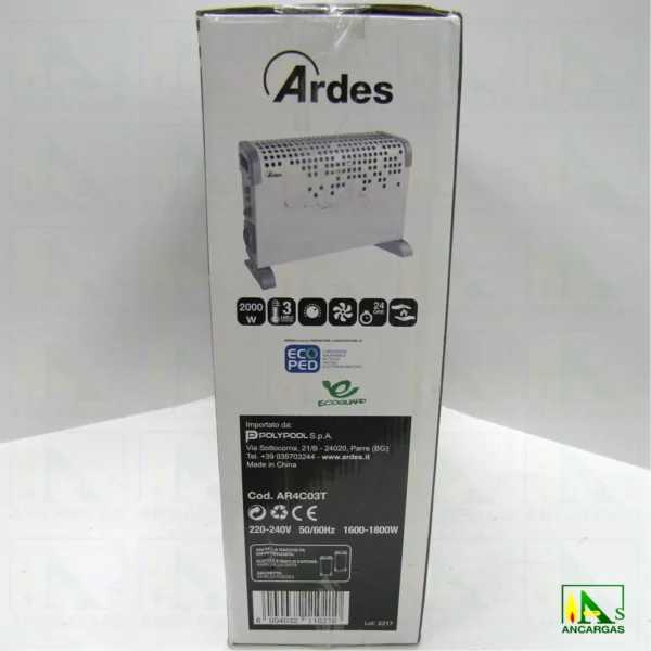 Ardes Calefactor de Convección Turbine Time - Imagen Web de Ancargas ©