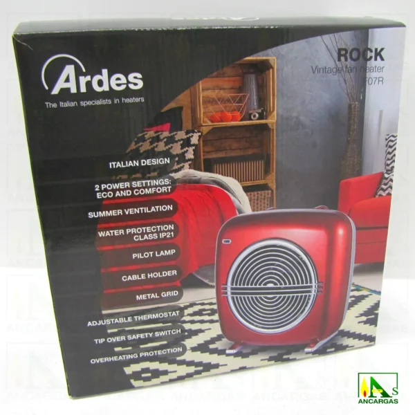 Ardes Calefactor Rock Rojo - Imagen Web de Ancargas ©