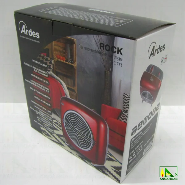 Ardes Calefactor Rock Rojo - Imagen Web de Ancargas ©