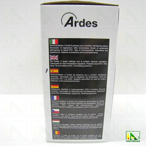 Ardes Calefactor Rock Rojo - Imagen Web de Ancargas ©
