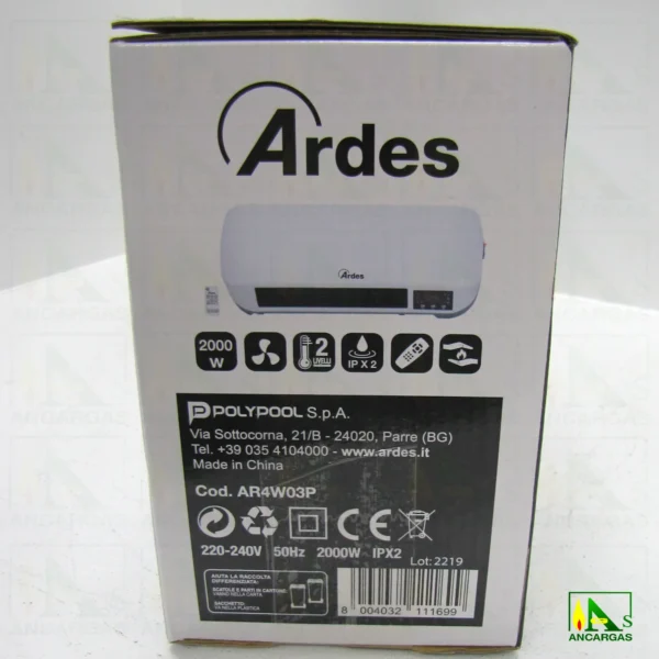 Ardes Calefactor Pareto Week - Imagen Web de Ancargas ©
