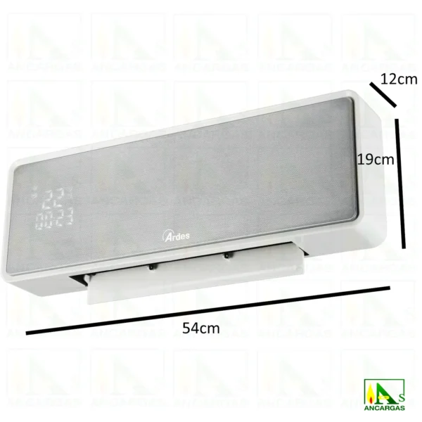Termoventilador de Pared Pareto Screen - Imagen Web de Ancargas ©