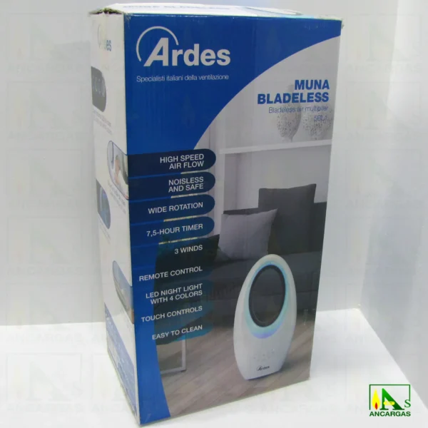 Ventilador sin aspas Muna - Imagen Web de Ancargas ©