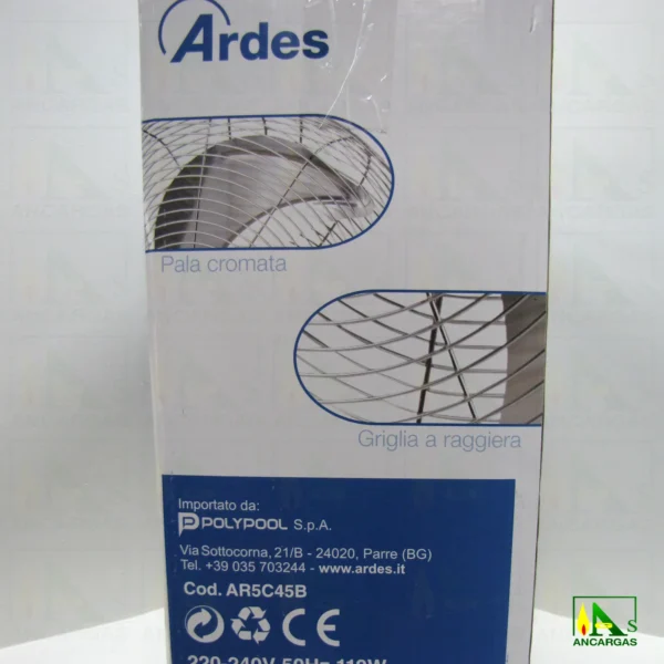 Ardes Ventilador Box Industrial Chromium 45 CM - Imagen Web de Ancargas ©