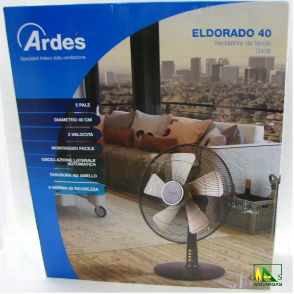 Ardes Ventiliador Eldorado de Sobremesa 40cm - Eldorado 40 - Imagen Web de Ancargas ©
