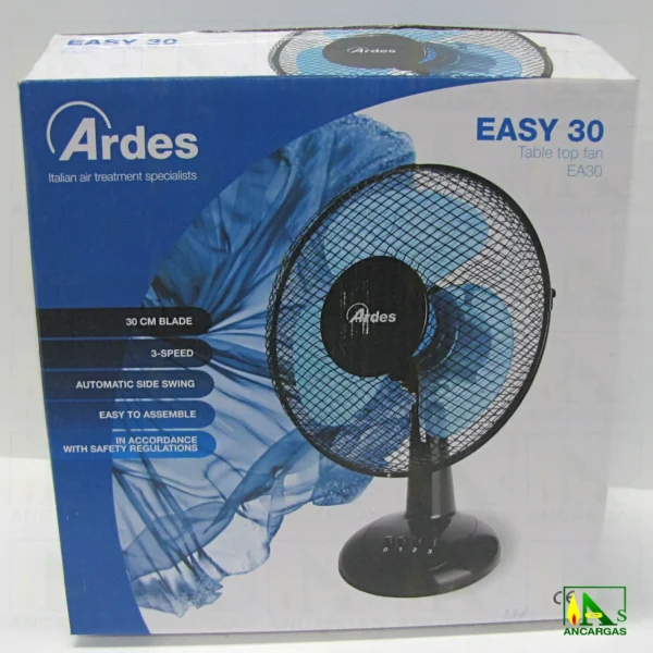 Ardes Ventilador de sobremesa Easy 30 negro - Imagen Web de Ancargas ©