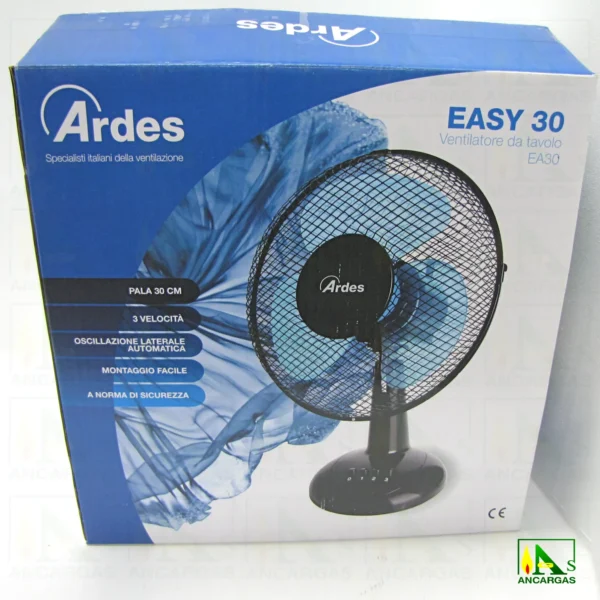 Ardes Ventilador de sobremesa Easy 30 negro - Imagen Web de Ancargas ©