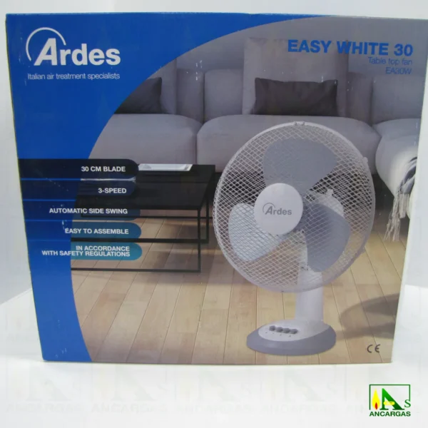 Ardes Ventilador de sobremesa Easy 30 blanco - Imagen Web de Ancargas ©
