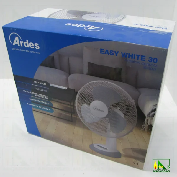 Ardes Ventilador de sobremesa Easy 30 blanco - Imagen Web de Ancargas ©