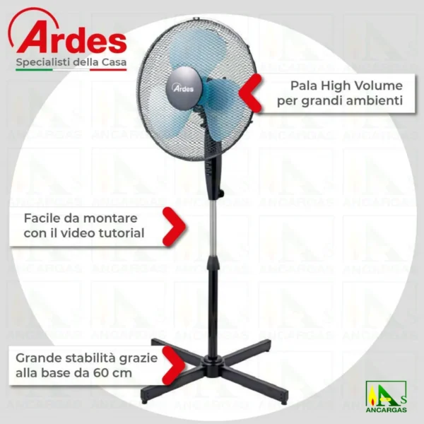 Ventilador Easy de pie 40cm - Imagen Web de Ancargas ©