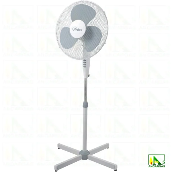 Ventilador de pie blanco Ardes Easy Ø40 cm con aspas turquesas 50W 3 velocidades - Imagen Web de Ancargas ©