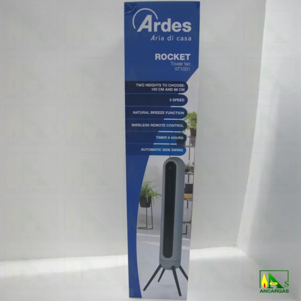 VENTILADOR DE TORRE ROCKET DE 45W - Imagen Web de Ancargas ©