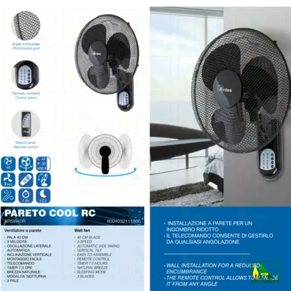 Ardes Ventilador de pared Pareto Cool - Imagen Web de Ancargas ©