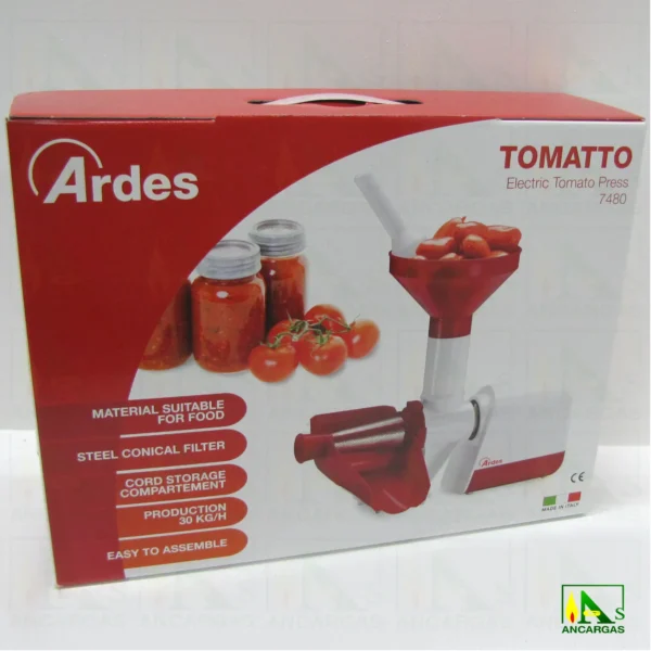 Procesador eléctrico de tomates - Imagen Web de Ancargas ©