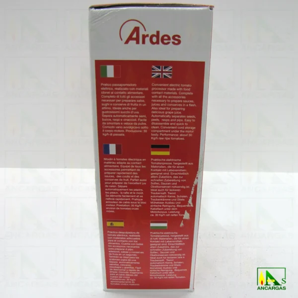 Procesador eléctrico de tomates - Imagen Web de Ancargas ©