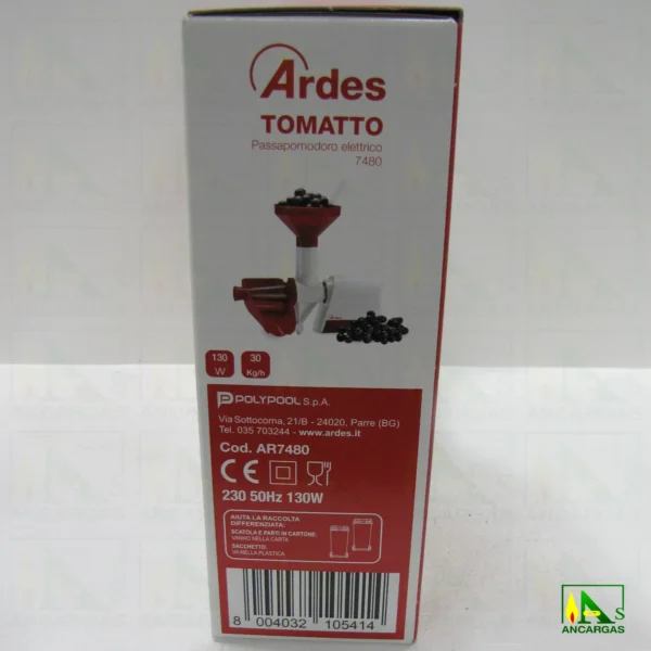 Procesador eléctrico de tomates - Imagen Web de Ancargas ©