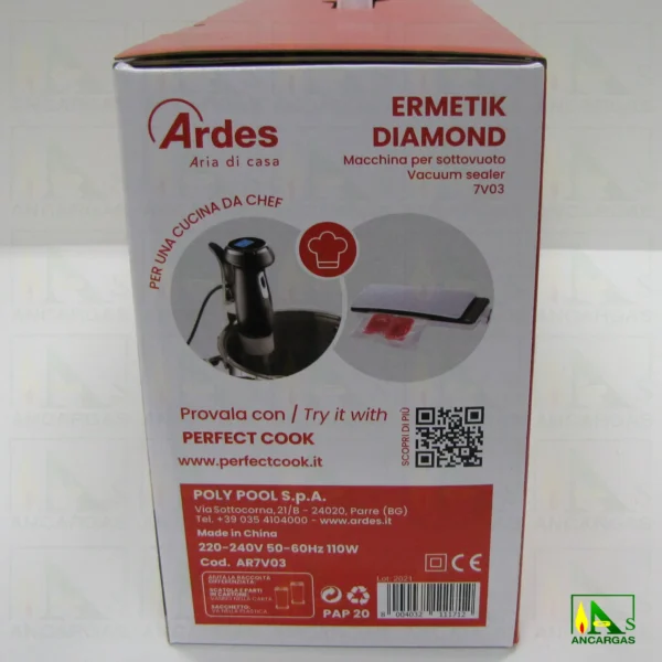 MAQUINA ENVASAR ERMETIC DIAMOND - Imagen Web de Ancargas ©