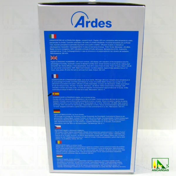 Ardes Humidificador Nebulo Digital 30W - Imagen Web de Ancargas ©