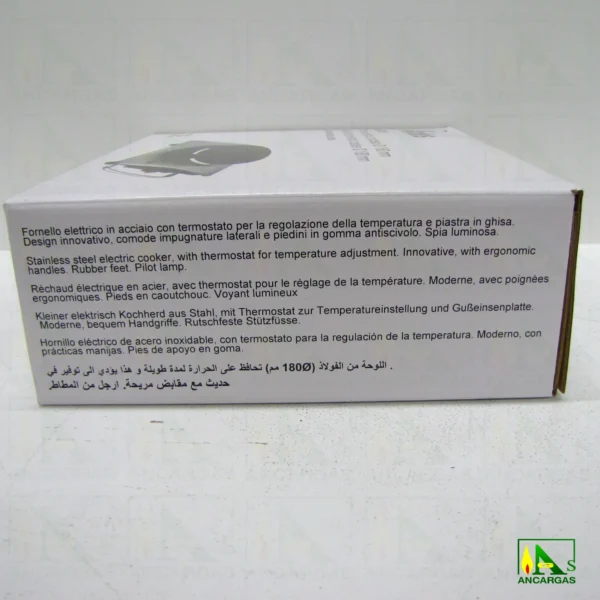 TIKAPPA INOX Hornillo Eléctrico Inox. FC-TK21 - 1500W - Imagen Web de Ancargas ©