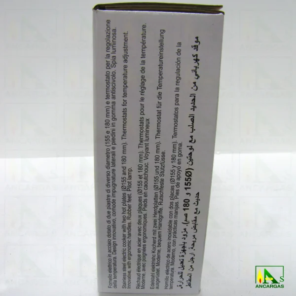 TIKAPPA INOX Hornillo Eléctrico Inox. FC-TK22 - 1000+1500W - Imagen Web de Ancargas ©
