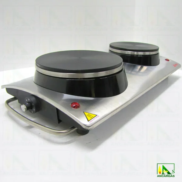 TIKAPPA INOX Hornillo Eléctrico Inox. FC-TK22 - 1000+1500W - Imagen Web de Ancargas ©