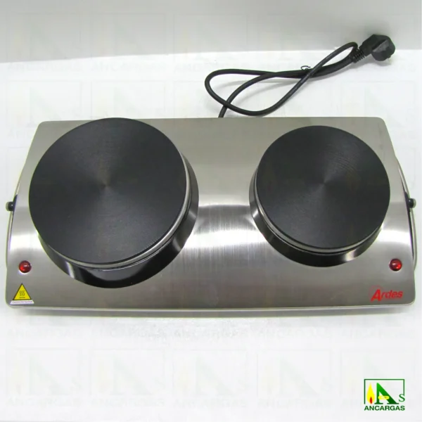 TIKAPPA INOX Hornillo Eléctrico Inox. FC-TK22 - 1000+1500W - Imagen Web de Ancargas ©