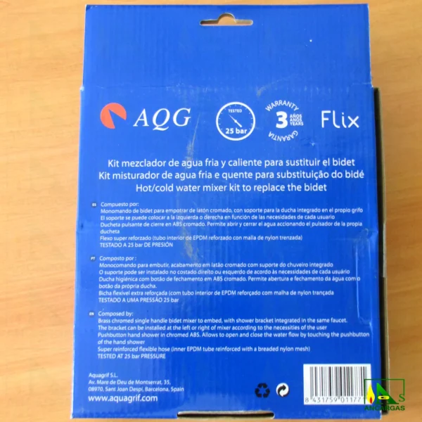 Flix Kit ducheta para sustituir el bidet agua FRIA y CALIENTE - Imagen Web de Ancargas ©