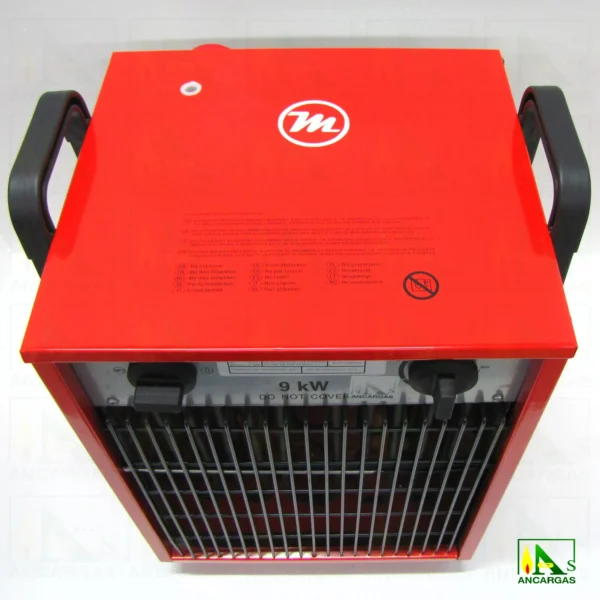 Generador de aire caliente eléctrico (trifásico) 7740 Kcalh caudal 800 m³h - Imagen Web de Ancargas ©